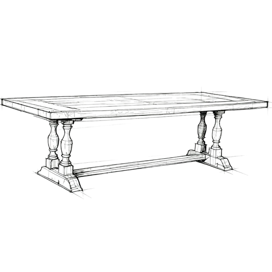 Double Poster Handmade Table