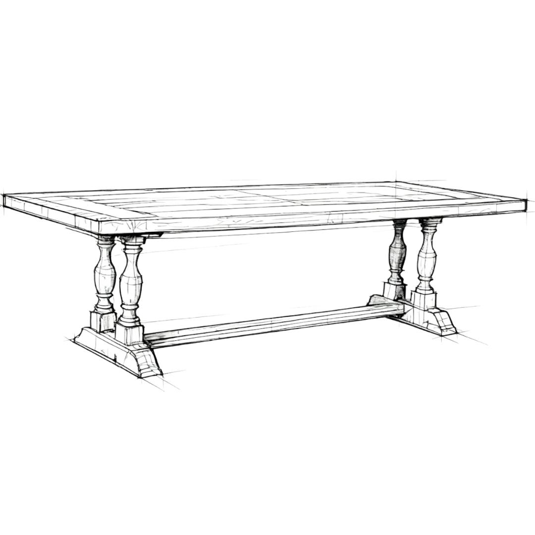 Double Poster Handmade Table